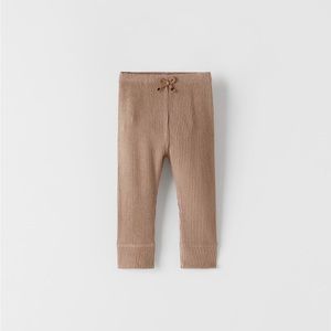 Zara cuffed ribbed leggings
